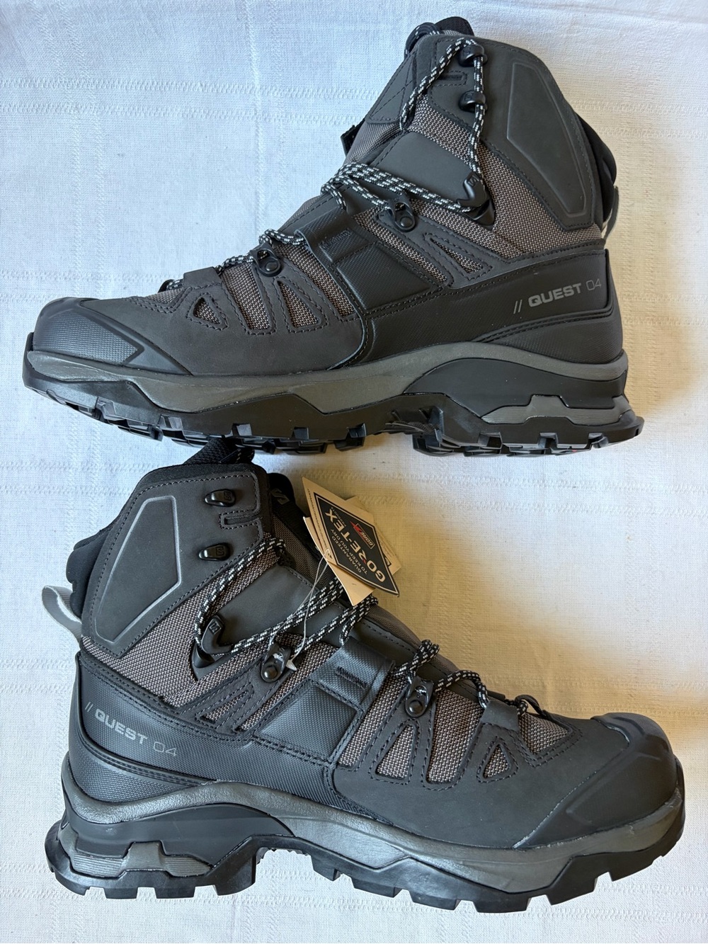 NEW Salomon Quest 4 GTX Gore-Tex Hiking Boots Gray Waterproof Tactical Size 10 - Picture 7 of 10